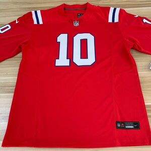 💚Mens/Youths Select Drake Maye Red Vapor Stitched Jersey